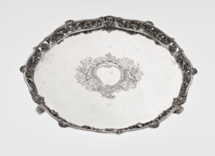 Leg Tray. Maker: Robert Harper fl. 1853–1869; firm: Harper & Son London; goldsmith's firm; fl.