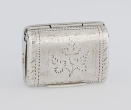 Fragrance container vinaigrette in the form of a bag with an envelope closure and protruding