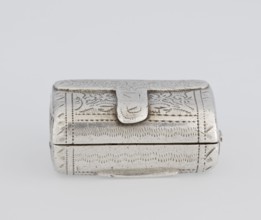 Fragrance container vinaigrette in the form of a bag with an envelope closure and a protruding
