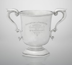 Prize cup by Mappin & Webb Ltd goldsmith, silversmith, dealer; fl. 1859-. Cup on a circular,