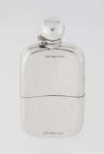 Hip flask, George & Sons Birmingham, goldsmith's firm, fl. 1825–1928. So-called cuboid hip flask