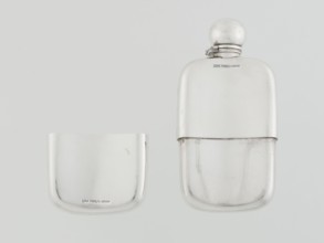 Hip flask, George & Sons Birmingham; goldsmith's firm; fl. 1825–1928 maker; so-called cuboid hip