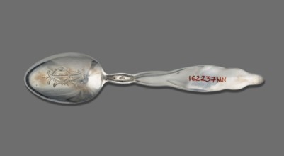 Souvenir spoon, Whiting Manufacturing Co. fl. 1866–1926. Souvenir spoon with egg-shaped scoop
