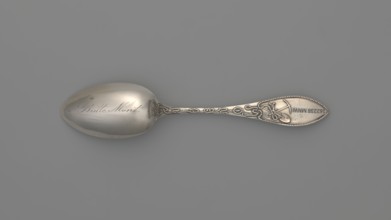 Souvenir spoon by Towle Silversmith fl. 1882–, late 19th century. Ovoid dipper with pointed tip