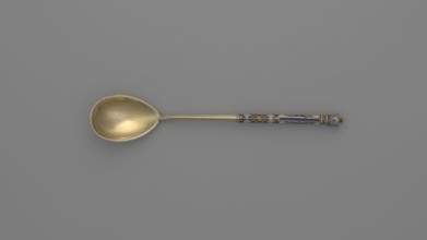 Souvenir spoon by Nikolai Struliev fl. 1886–ca. 1910, goldsmith. Decorative spoon with