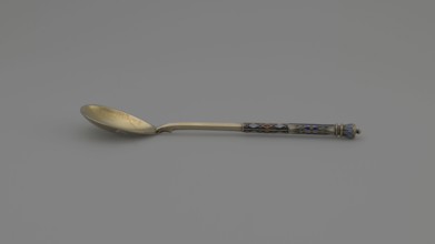 Souvenir spoon by Nikolai Struliev fl. 1886–ca. 1910, goldsmith. Decorative spoon with