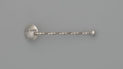 Souvenir spoon, Souvenir spoon with a scoop made from a 10-soldo coin obverse: profile of Pius IX