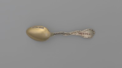 Souvenir spoon, Shepard Mfg. Co. fl. 1893–1923. Silver souvenir spoon. Ovoid scoop with engraved