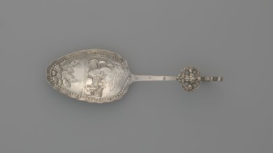 Decorative spoon, Paderewski, Ignacy Jan 1860-1941 - testament provenance, pastoral scenes.