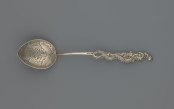 Souvenir spoon, Paderewski, Ignacy Jan 1860–1941, testament provenance, Japanese dragon motif.
