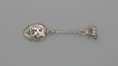 Souvenir spoon, Paderewski, Ignacy Jan 1860–1941. Decorative spoon with an ovoid scoop bearing a