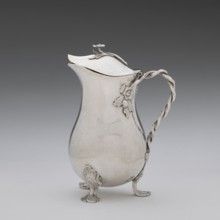 Jug, Holke, Marcin fl. ca. 1765–ca. 1792 goldsmith, tableware item decorated with flowers, before