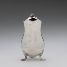 Jug, Holke, Marcin fl. ca. 1765–ca. 1792 goldsmith, tableware vessel decorated with flowers, before