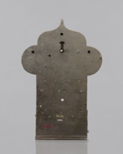 Lock, Baroque, 17th century. Four-bolt door lock with key key missing. Metalwork; height 33 cm,