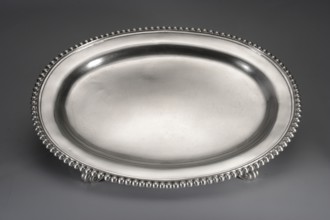 Oval tray by Jacob Haase 1704–1762, goldsmith active from 1730; died 1762; widow active to 1774.