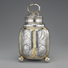 Flasza, Jachman, Hans young; fl. 1681–1728 goldsmith; plant decoration; Baroque; flowers. Oval box