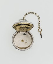 Pocket watch with key, maker: Eardley Norton fl. 1770–1792; born 1728, died 1792. Casemaker: APD