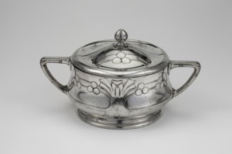Art Nouveau sugar bowl by Berndorfer Metallwarenfabrik Arthur Krupp Berndorf; silver and