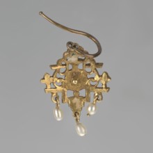 Earring, Renaissance style, 19th century, Poland, jewelry; height 3.5 cm, weight 7 g, A single