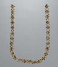 Necklace, rosette iconographic, jewelry, women's accessories, mid-19th century, Italy, weight 16.57