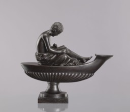 Decorative cast-iron oil lamp, 19th century, Poland; attributed to Szewczykowski, Roman 1849–1901.