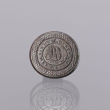 Seal stamp, engraving. Oval, almost circular; central field with engraved monogram ER R