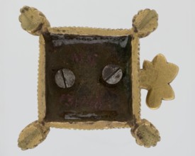 Toothpick holder, hedgehogs, animals, tassels; in the form of a hedgehog on a pad with tassels on