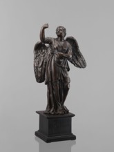 Statue - Angel, Figure of a standing angel with his right hand raised, the other raised to chest