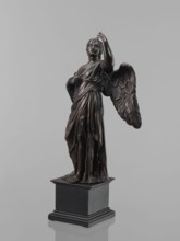 Statue - Angel, Renaissance style, 16th century. Figure of a standing angel with his left hand