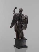 Statue — Angel, Renaissance; 16th century. Figure of a standing angel with his left hand raised,