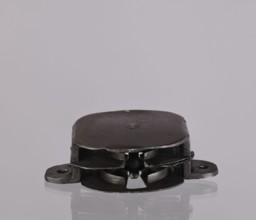 Lock register. The register on the bottom plate is in the form of an irregular oval, with two
