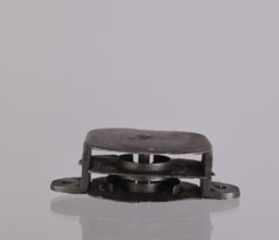 Lock register. The register on the bottom plate is in the form of an irregular oval, with two