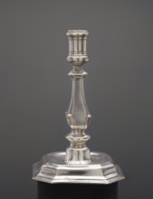 Candlestick, Spindler, Sebald fl. ca. 1716–1740, goldsmith. Candlestick on an octagonal profiled