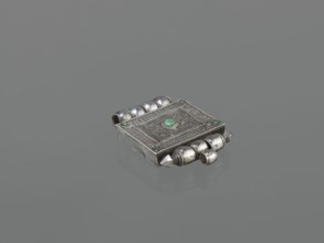 Ga'u box fragment, maker, plant twig; jewelry; Himalayan culture; Tibetan Buddhist art; amulets;