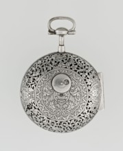 Pocket watch, maker: Willougby, Carl; openwork case; repossession provenance; acanthus scrolls,