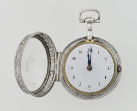 Pocket watch by Carl Willougby, 2nd quarter of the 18th century, London, England. Silver, partially