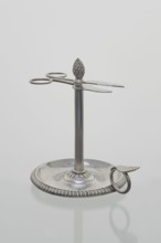 Scissor-shaped candlestick stoczek, Jan Radecki fl. 1815–1837, goldsmith. Candlestick for a thin