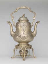 Kettle with warmer, by André Aucoc, goldsmith; tableware, kettle; 1887–1911; Paris, France; vessel;