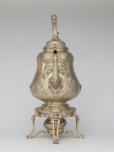 Kettle with warmer by André Aucoc, goldsmith; tableware item kettle, 1887–1911; France, Paris;