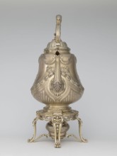 Kettle with warmer, maker: André Aucoc goldsmith, tableware item — kettle, 1887–1911, France,