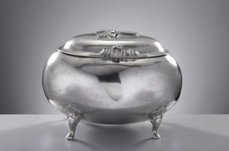 Rococo sugar bowl by Johann Jacob Haase II active from 1759, died 1775, rococo style, egg-shaped