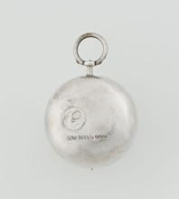 Pocket watch by John Bushman 1692–1720. Silver pocket watch in three cases: outer case covered with