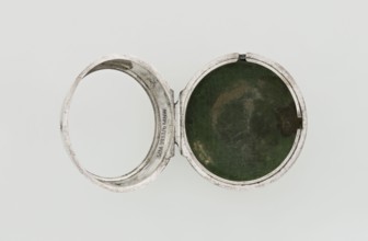 Pocket watch by John Bushman 1692–1720. Silver pocket watch in three cases: outer case covered with