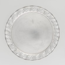 Circular tray, scrap - purchased, ca. 1908, England, Birmingham; dish; diameter 32 cm; weight 722