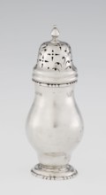 Powdered sugar bowl; pear-shaped powdered sugar bowl on a circular profiled foot, with a domed