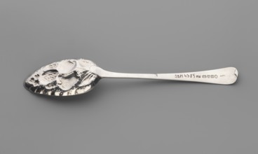 Jam spoon by Stephen I Adams fl. ca. 1758–1802. Jam spoon with an ovoid scoop with an irregularly