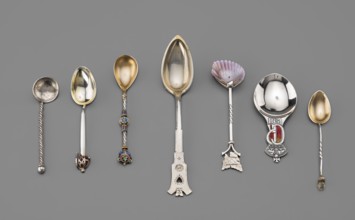 Souvenir spoon by John Millward Banks & Co. Birmingham; goldsmith's firm; fl. 1863–1926. Souvenir