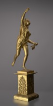Candlestick, lyre and swans iconography, 19th century, Paris, France, lighting, height 54 cm, A