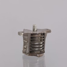 Castle register, single-sided register with a key pin, octagonal plates, bottom extensions on the