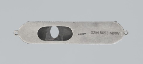 Mezuzah, 19th century, Israel; Judaica; height 0.6 cm, width 6.6 cm, depth 1.3 cm, weight 9 g., A